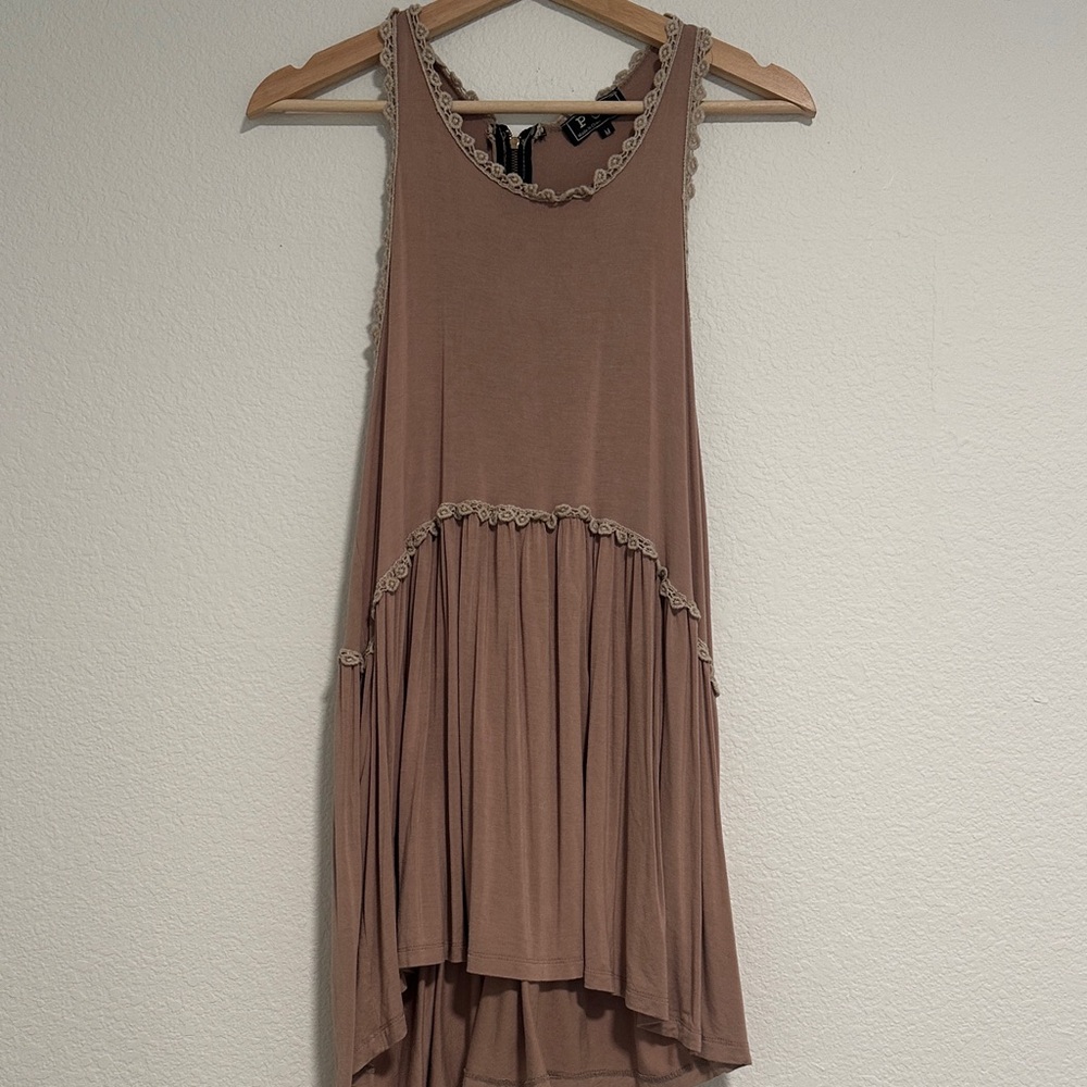 Elegant Tan Sleeveless Tank